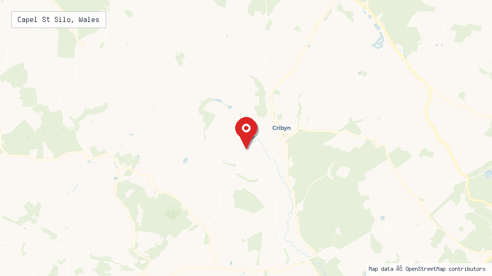 Street map of Capel St Silo, Wales with location pin