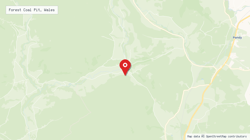 Street map of Forest Coal Pit, Wales with location pin