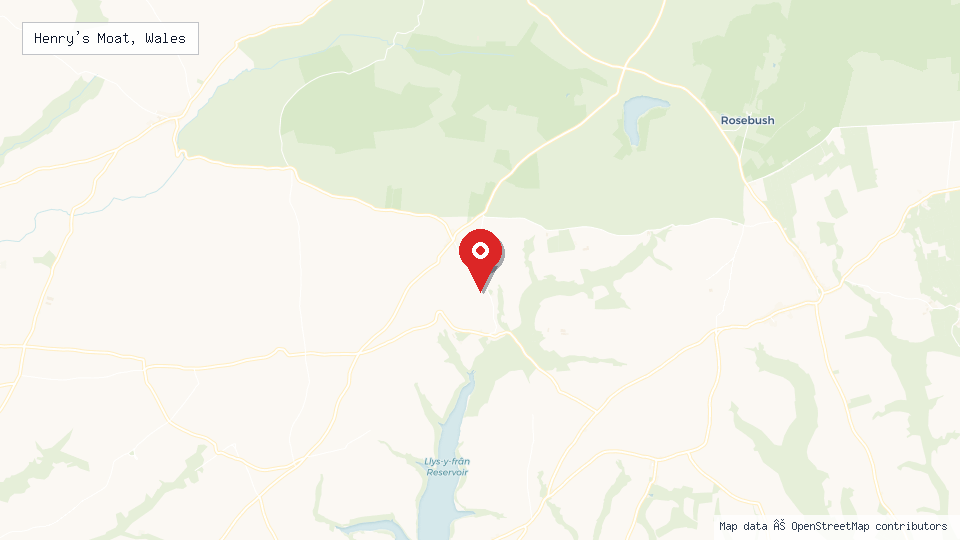 Street map of Henry's Moat, Wales with location pin