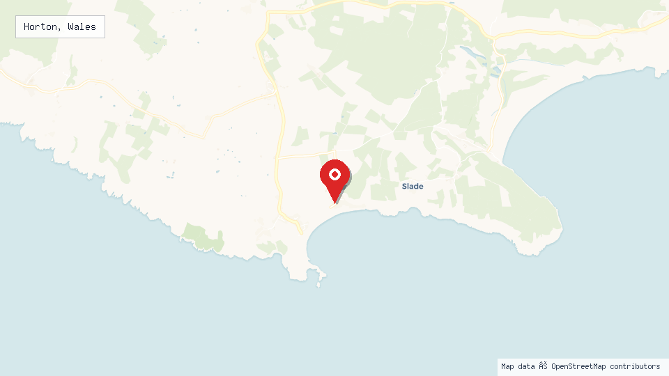 Street map of Horton, Wales with location pin
