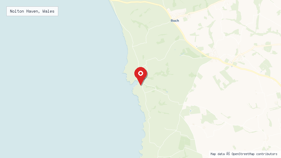 Street map of Nolton Haven, Wales with location pin