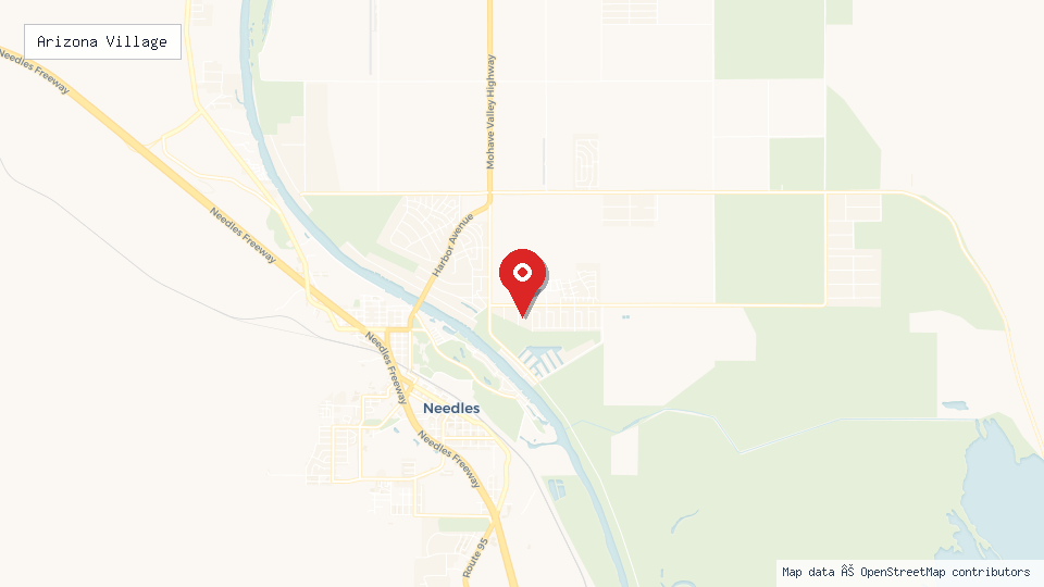 Street map of Arizona Village with location pin