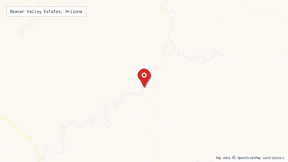 Street map of Beaver Valley Estates, Arizona with location pin