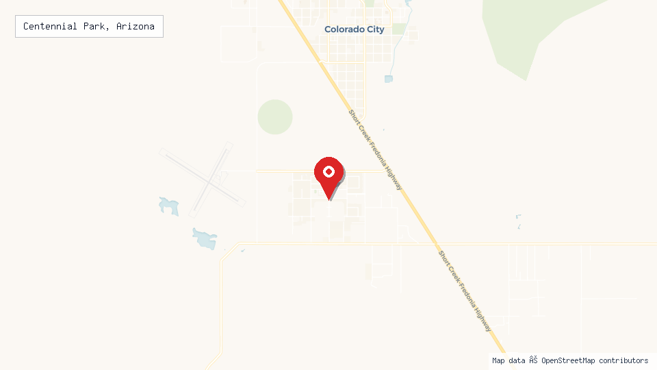 Street map of Centennial Park, Arizona with location pin