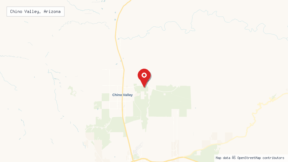 Street map of Chino Valley, Arizona with location pin