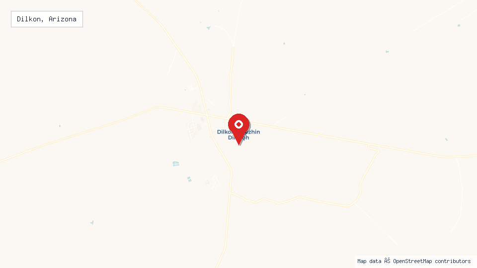Street map of Dilkon, Arizona with location pin