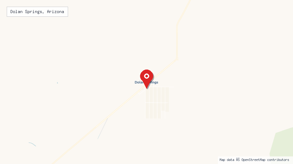 Street map of Dolan Springs, Arizona with location pin