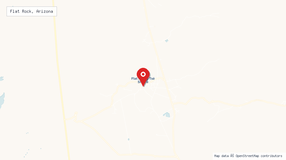 Street map of Flat Rock, Arizona with location pin