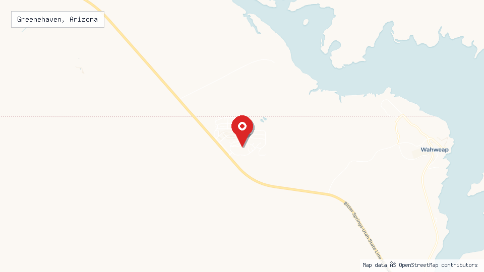 Street map of Greenehaven, Arizona with location pin
