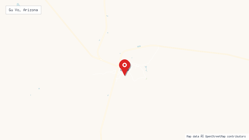 Street map of Gu Vo, Arizona with location pin
