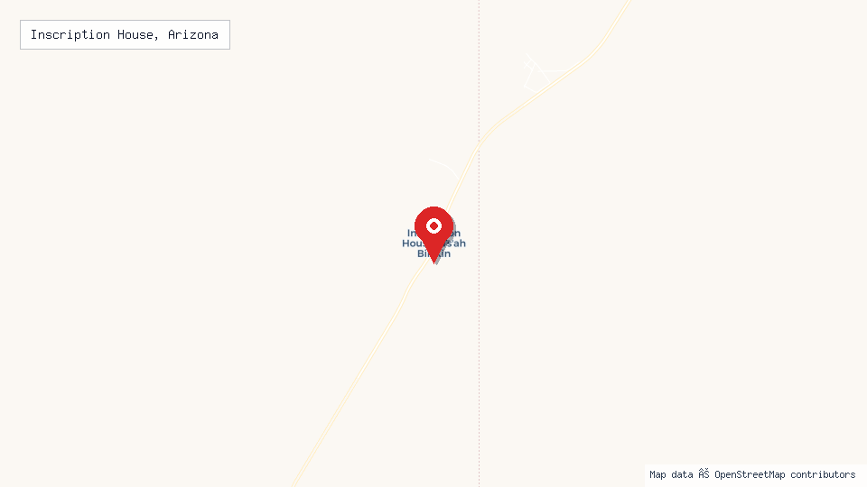 Street map of Inscription House, Arizona with location pin
