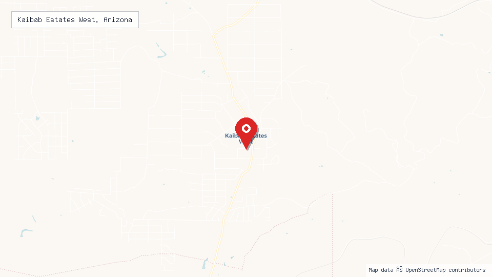 Street map of Kaibab Estates West, Arizona with location pin