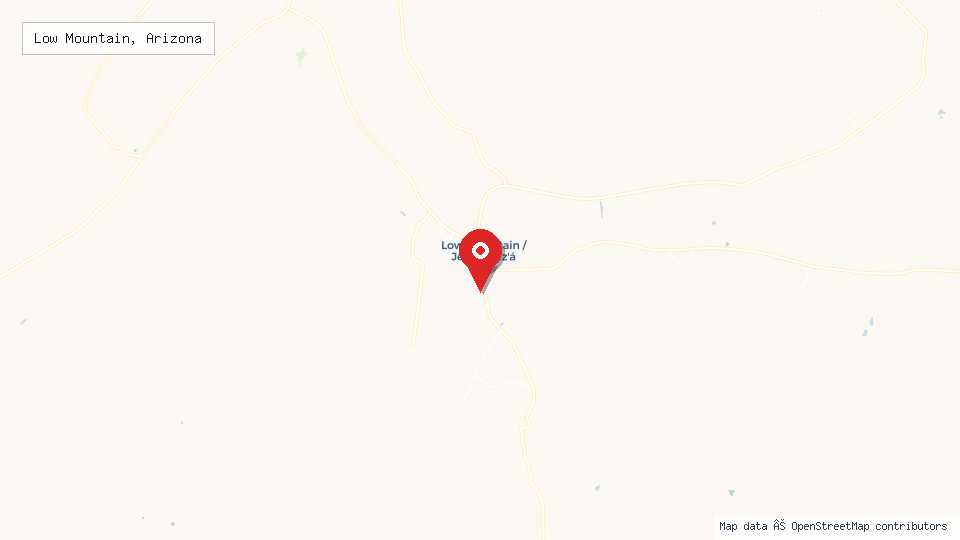 Street map of Low Mountain, Arizona with location pin