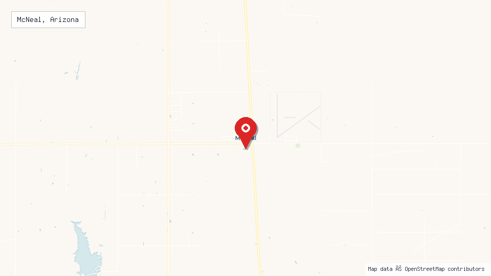Street map of McNeal, Arizona with location pin