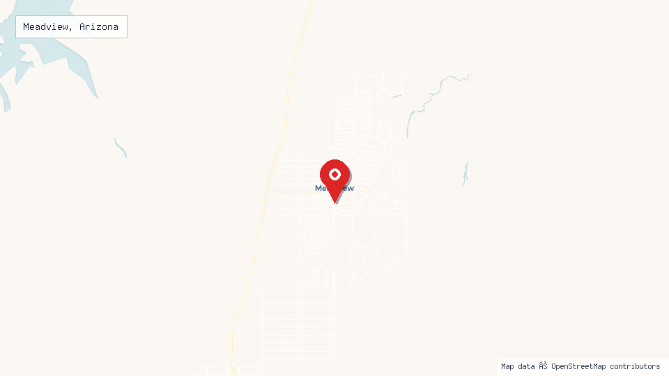 Street map of Meadview, Arizona with location pin