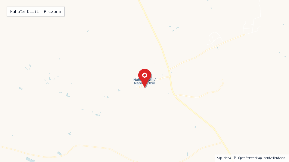 Street map of Nahata Dziil, Arizona with location pin