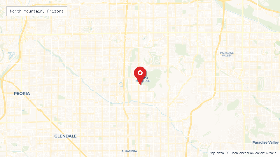 Street map of North Mountain, Arizona with location pin