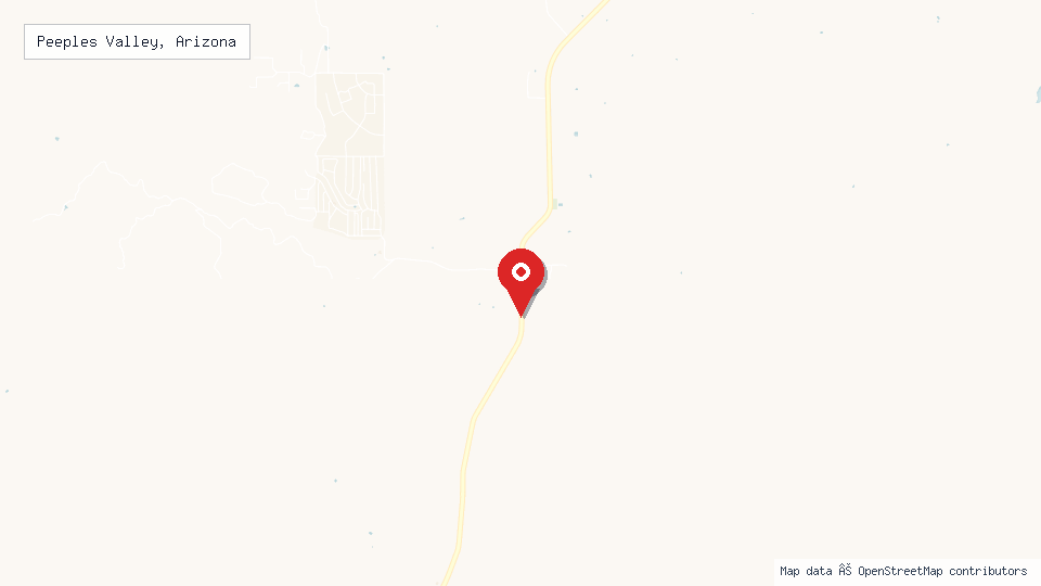 Street map of Peeples Valley, Arizona with location pin