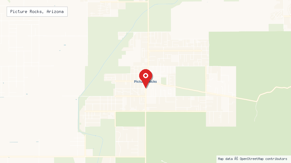 Street map of Picture Rocks, Arizona with location pin