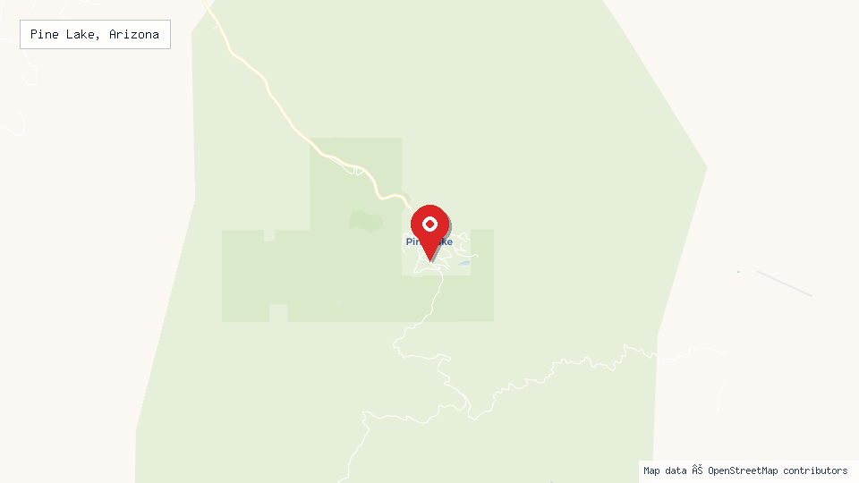 Street map of Pine Lake, Arizona with location pin
