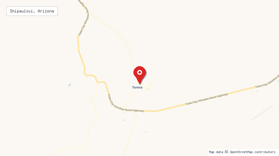 Street map of Shipaulovi, Arizona with location pin