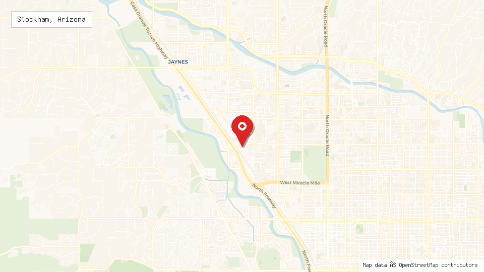 Street map of Stockham, Arizona with location pin