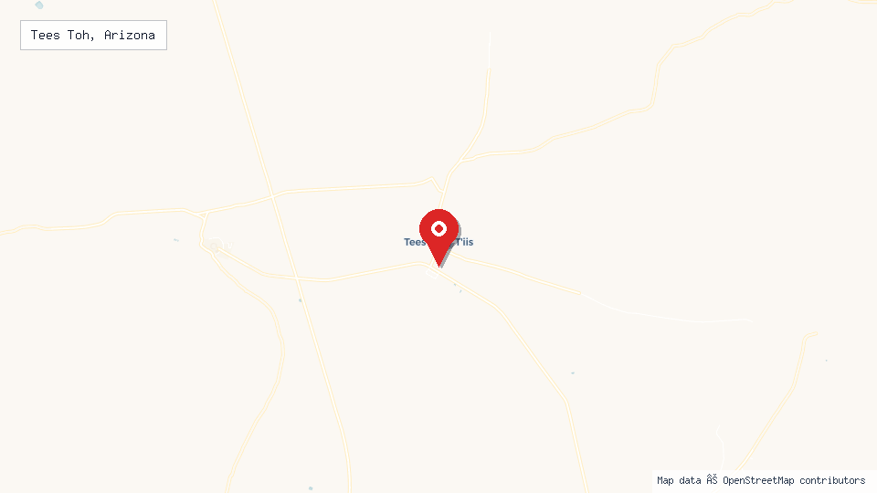 Street map of Tees Toh, Arizona with location pin