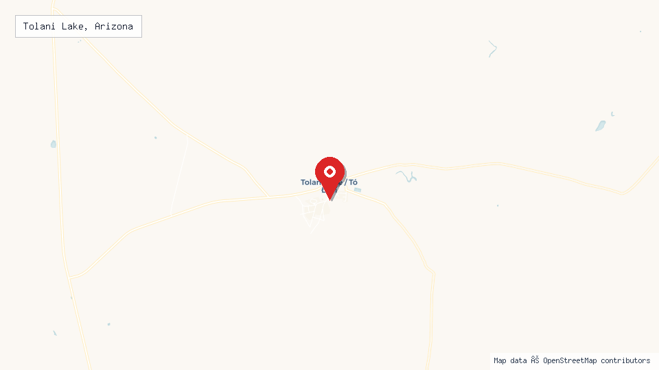 Street map of Tolani Lake, Arizona with location pin