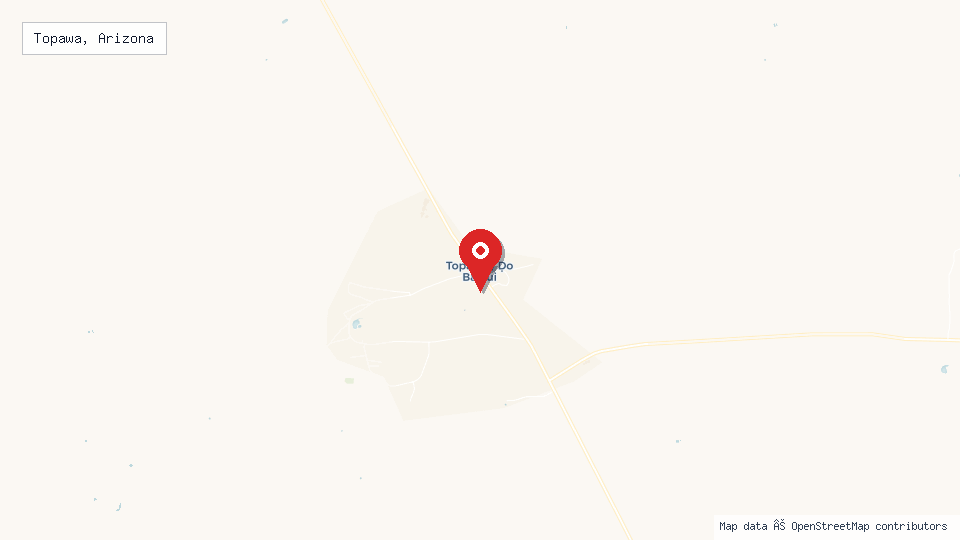 Street map of Topawa, Arizona with location pin