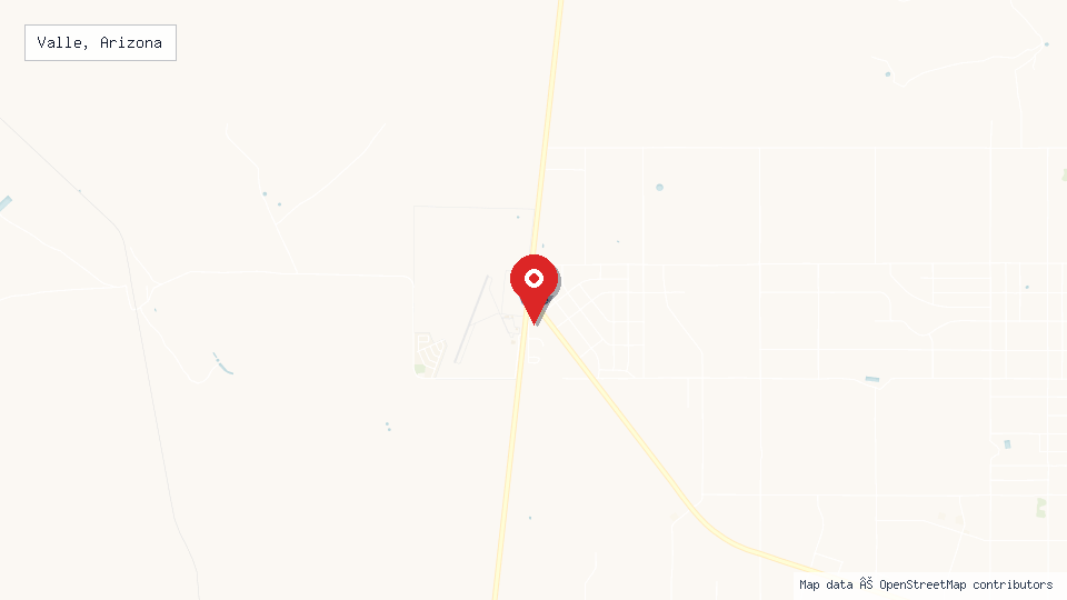 Street map of Valle, Arizona with location pin