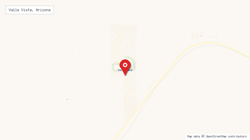 Street map of Valle Vista, Arizona with location pin
