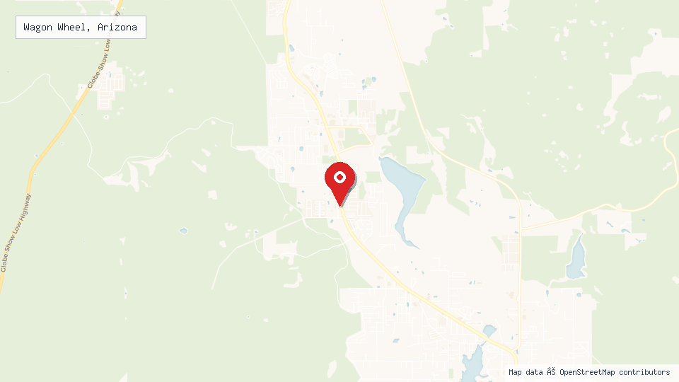 Street map of Wagon Wheel, Arizona with location pin