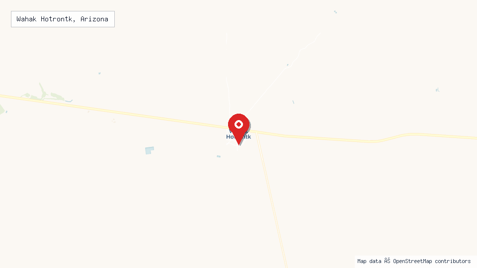 Street map of Wahak Hotrontk, Arizona with location pin