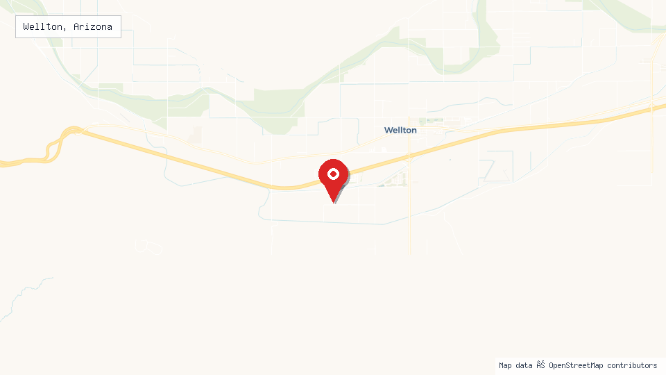 Street map of Wellton, Arizona with location pin