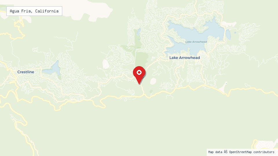Street map of Agua Fria, California with location pin