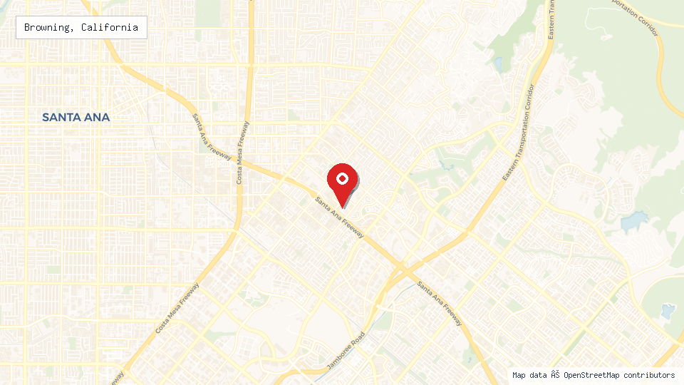 Street map of Browning, California with location pin