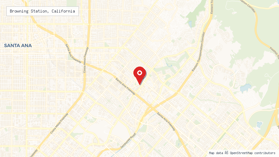 Street map of Browning Station, California with location pin