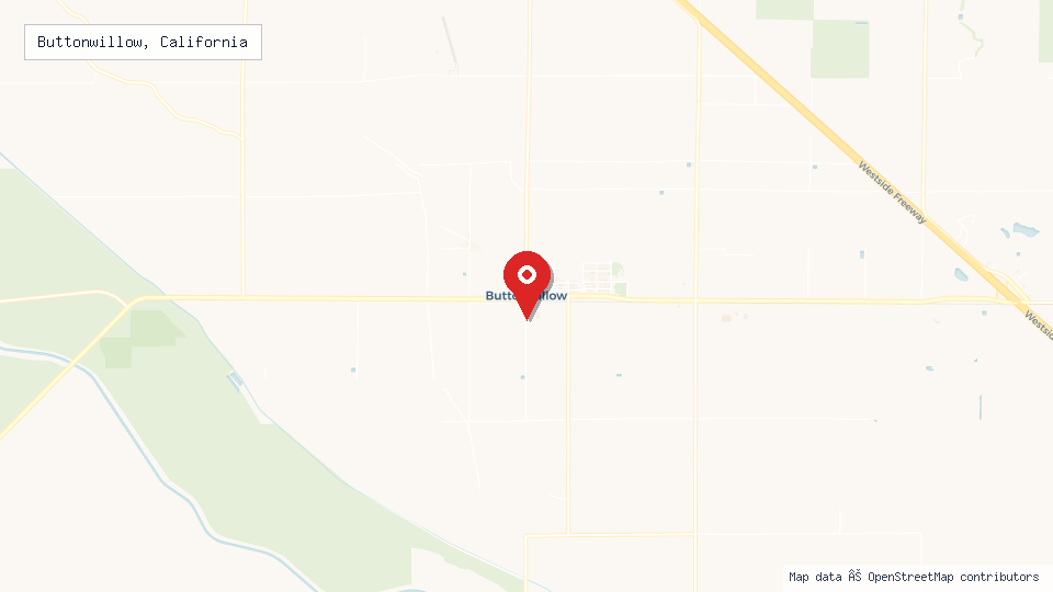 Street map of Buttonwillow, California with location pin