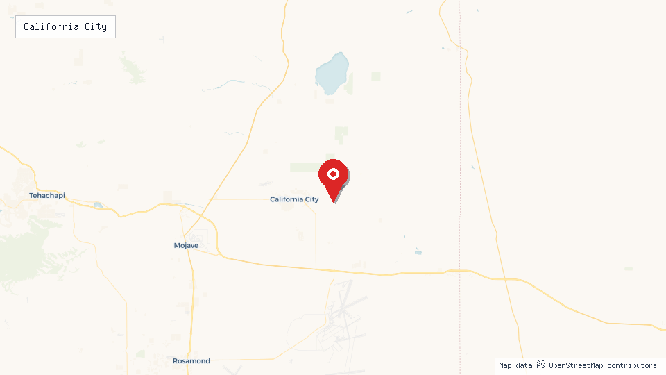 Street map of California City with location pin