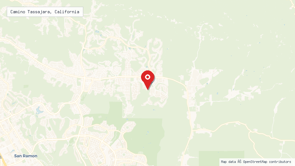 Street map of Camino Tassajara, California with location pin