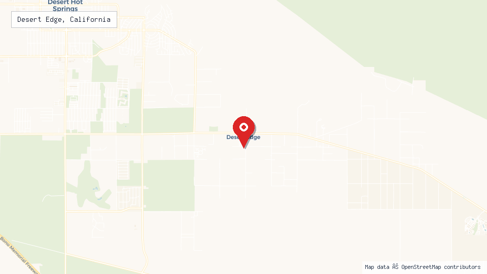 Street map of Desert Edge, California with location pin
