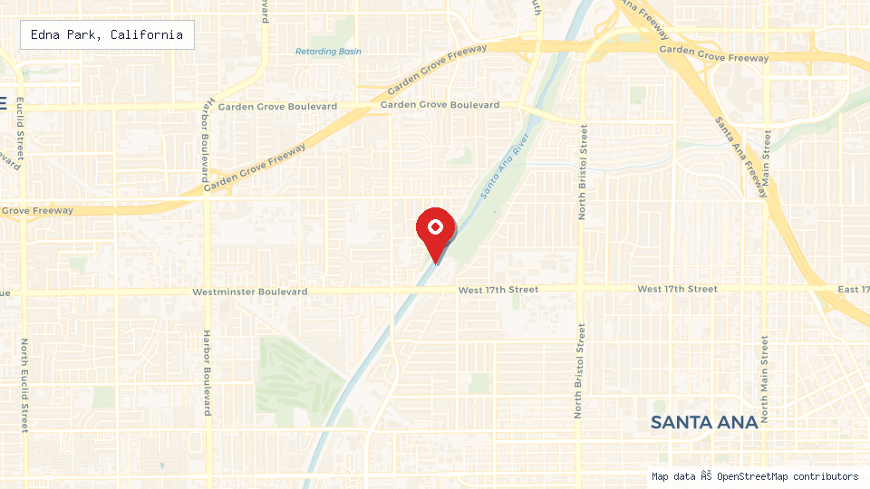 Street map of Edna Park, California with location pin