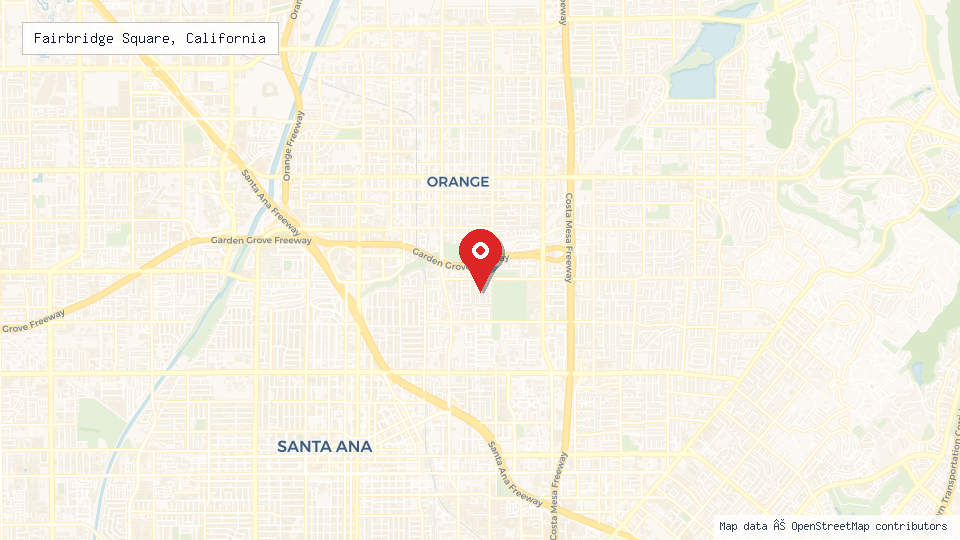 Street map of Fairbridge Square, California with location pin