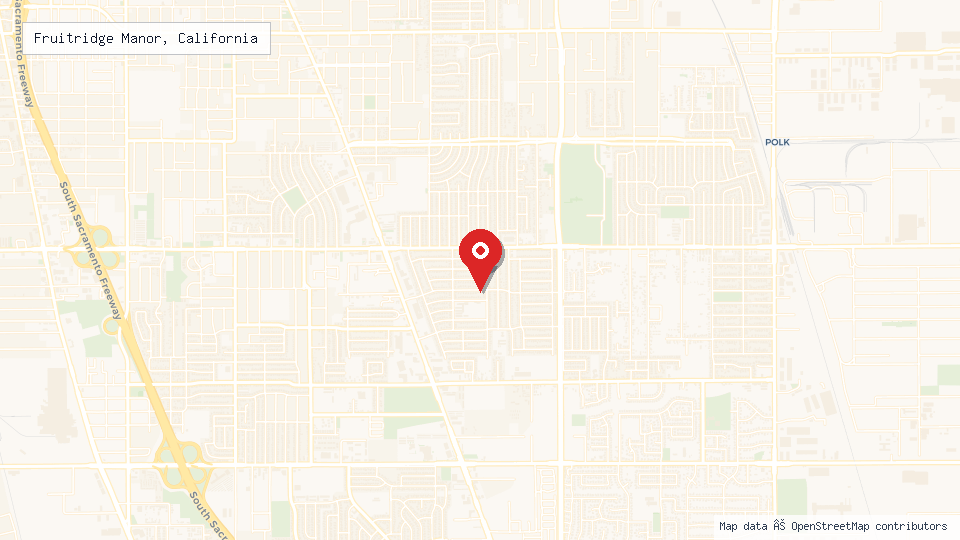 Street map of Fruitridge Manor, California with location pin