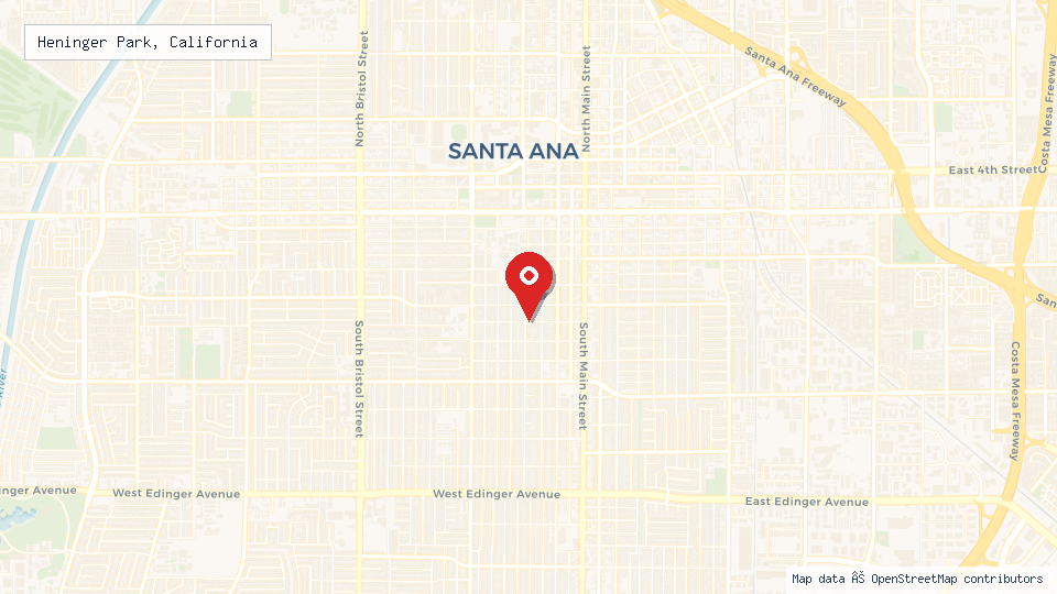 Street map of Heninger Park, California with location pin