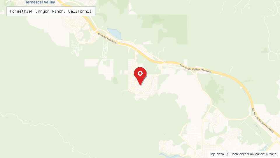 Street map of Horsethief Canyon Ranch, California with location pin