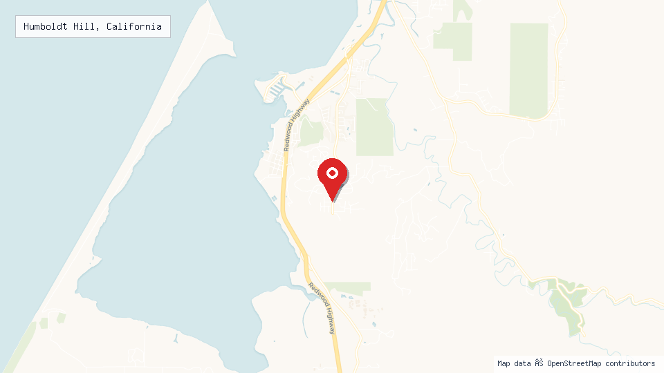 Street map of Humboldt Hill, California with location pin