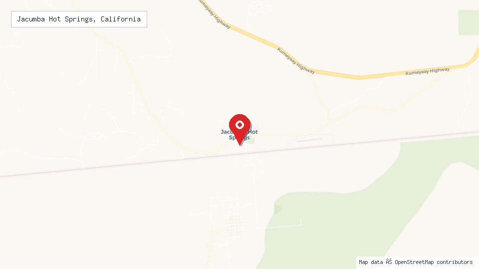 Street map of Jacumba Hot Springs, California with location pin