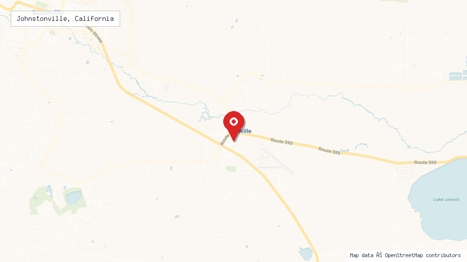 Street map of Johnstonville, California with location pin