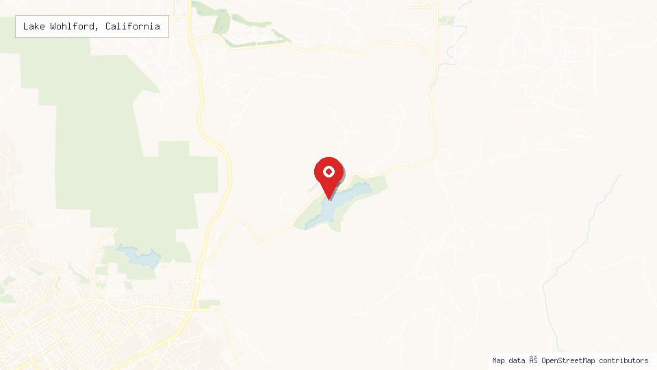 Street map of Lake Wohlford, California with location pin